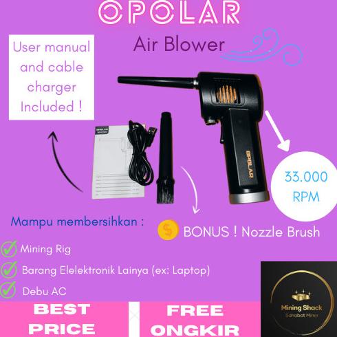 Wireless air duster blower opolar pembersih komputer mining rig kamera