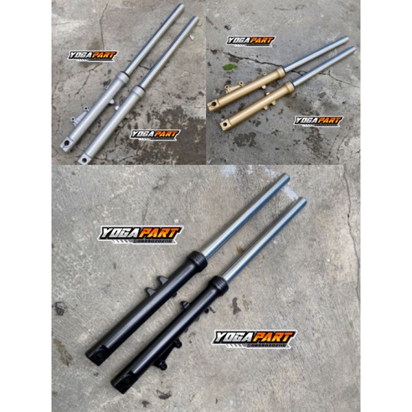 SKOK SHOCK DEPAN AS BOTTOM KAWASAKI NINJA R RR IMPORT UKURAN 33 NON ORI GOLD SILVER HITAM