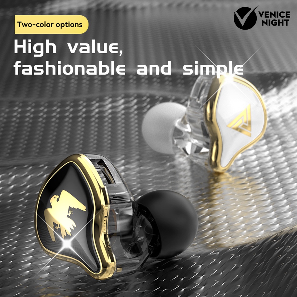 (VNEP) (Berkabel) QKZ AK6 Ares Earbud Line Control dengan Mikrofon 3.5mm Clear Sound In-ear Sports Earphone untuk Komputer