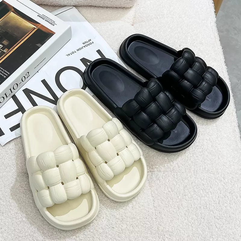 FY Sandal Slop Wanita Jelly Slipper Bahan Karet Tebal Empuk Import Real Pict