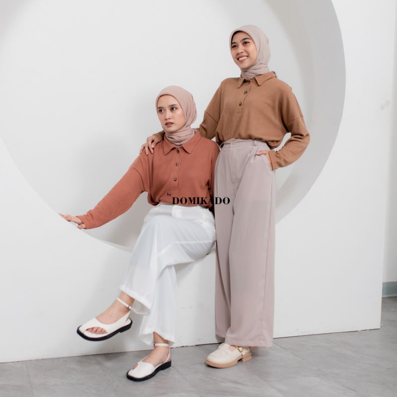 by Domikado | RENATA Loose Pants | Highwaist pants | Celana kulot wanita