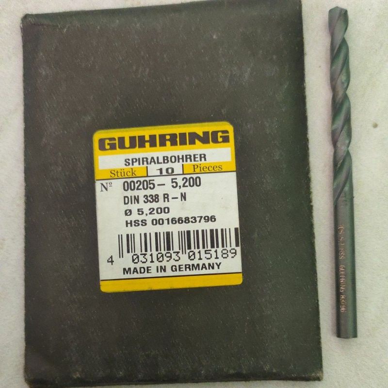 mata bor besi 5.2mm guhring mata bor sekelas nachi