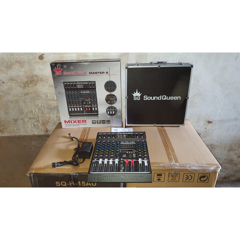 mixer audio soundqueen master 6 original SQ 6 chanel free koper