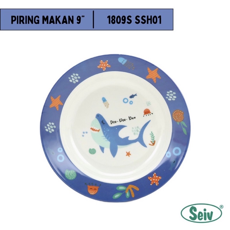 Piring Makan 9 Inch Melamin Onyx Seiv Karakter Anak | Piring Anak Gambar Lucu | Piring Sup