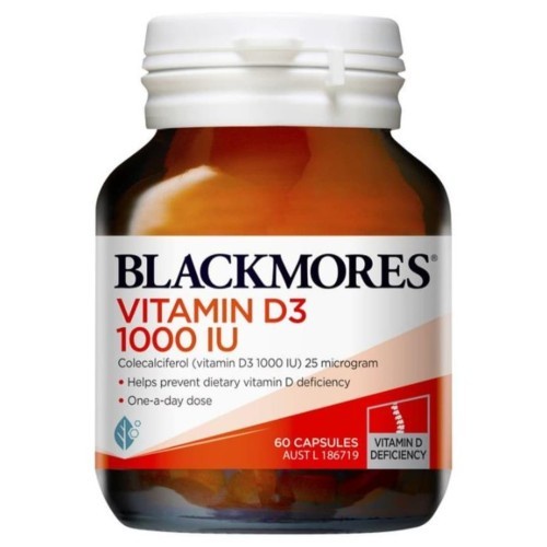 Blackmores Vitamin D3 1000IU Blackmore Black Mores More D 3 1000 IU 60 capsules kapsul Calcium Calsi