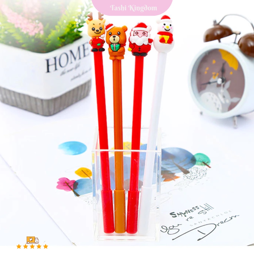 

Pulpen unik natal , pulpen lucu santa , pena edisi natal pulpen kawaii hadiah christmas