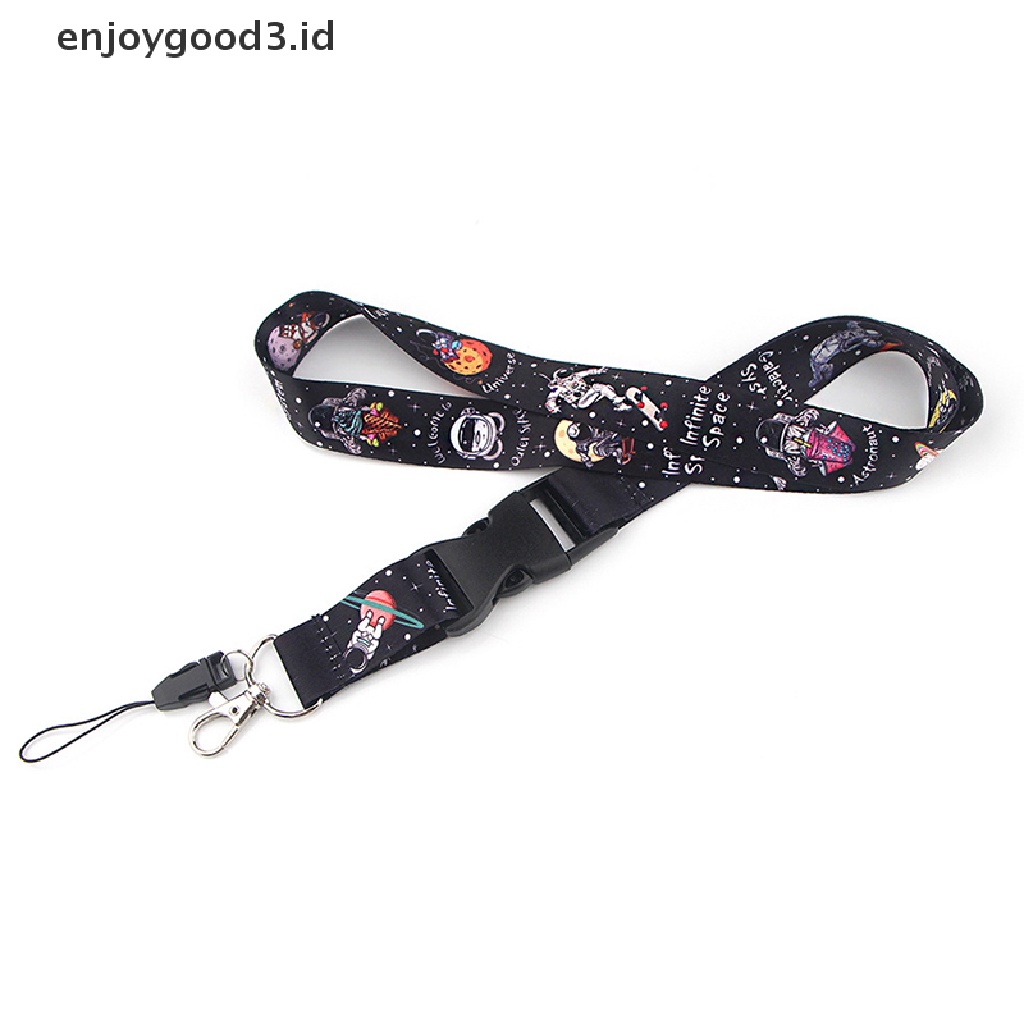 Tali Lanyard Gantungan Kunci Ponsel Model Astronot Universe