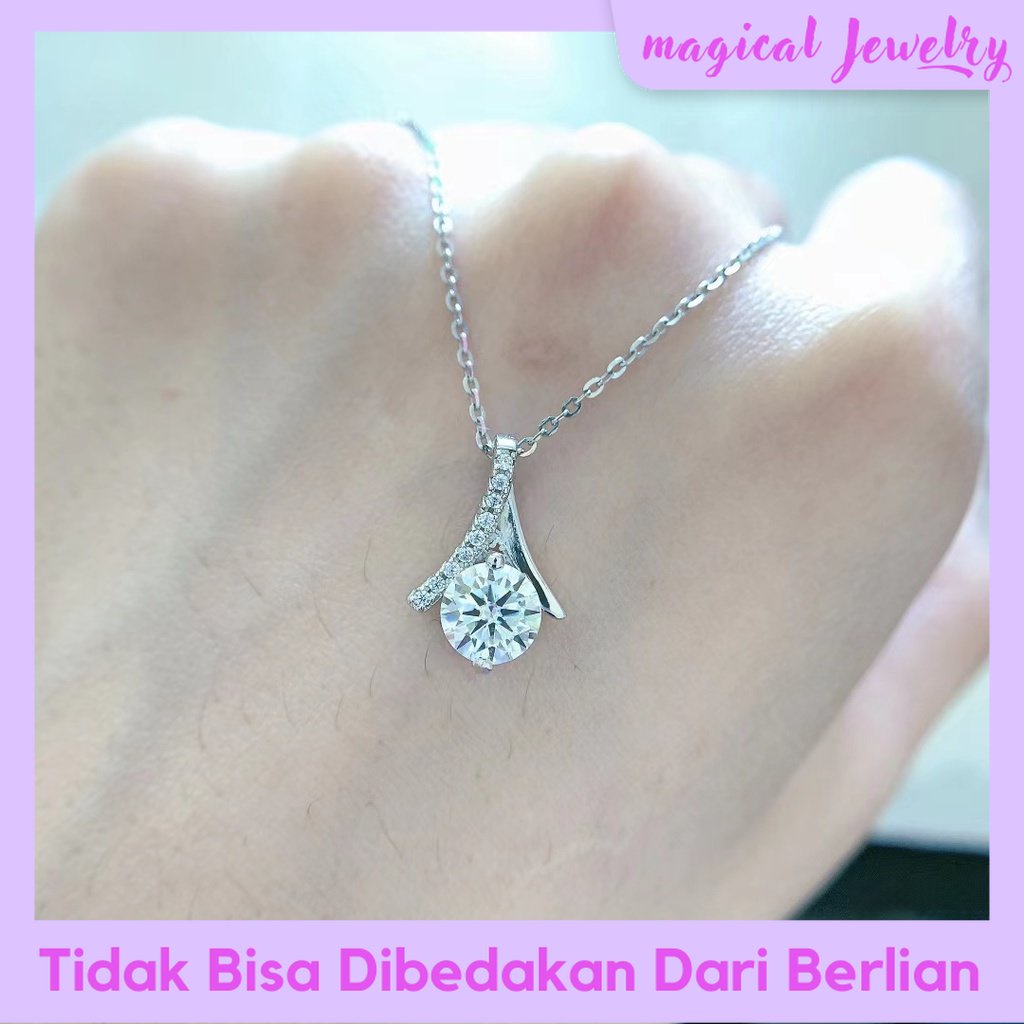 magical Jewelry Kalung Tura berlian replika / replika berlian eropa/lapis emas 18k Sterling Silver B
