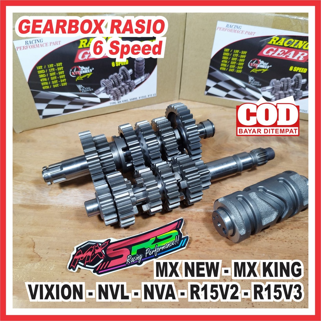 RASIO 6 SPEED XTR MX KING R15 VIXION NVL MXNEW