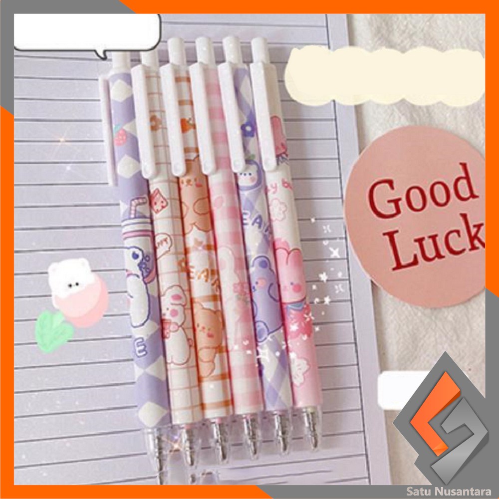 

SN-A41 Pena Lem Pulpen Mekanik Ballpoint Motif Kartun / Pulpen Lem Stik Cepat Kering Warna Permen DIY Stationery Pelajar