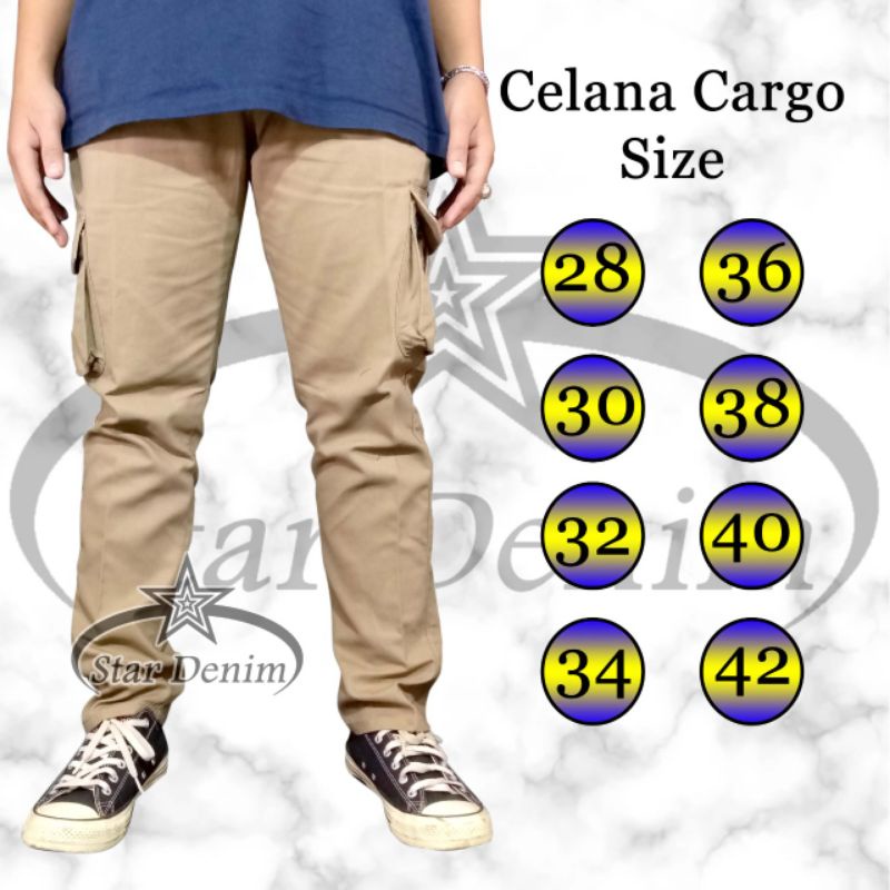 Celana Cargo Panjang Pria Star Denim Terlaris / Celana Cargo Panjang Pria Jumbo Star Denim Terbaru