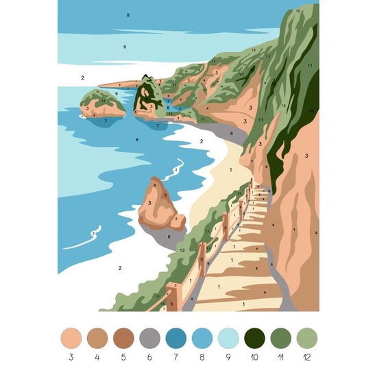 

Paint by Numbers Kit: Nusa Penida Series - Diamond Beach | PaintIncID - TANPA KUAS