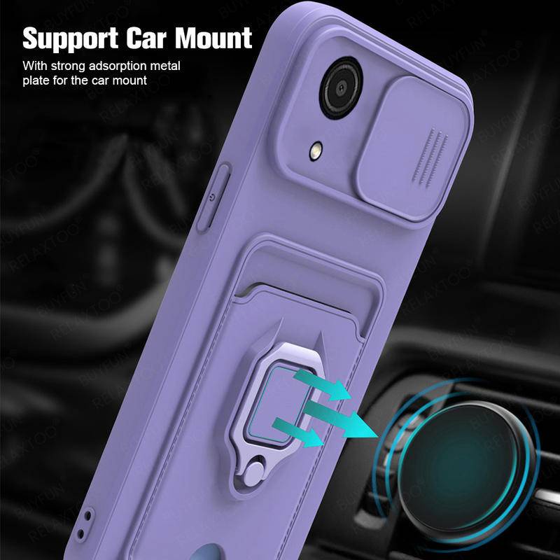 Case Pelindung Kamera Samsung Galaxy A03 Core Dengan Ring Stand Magnetik