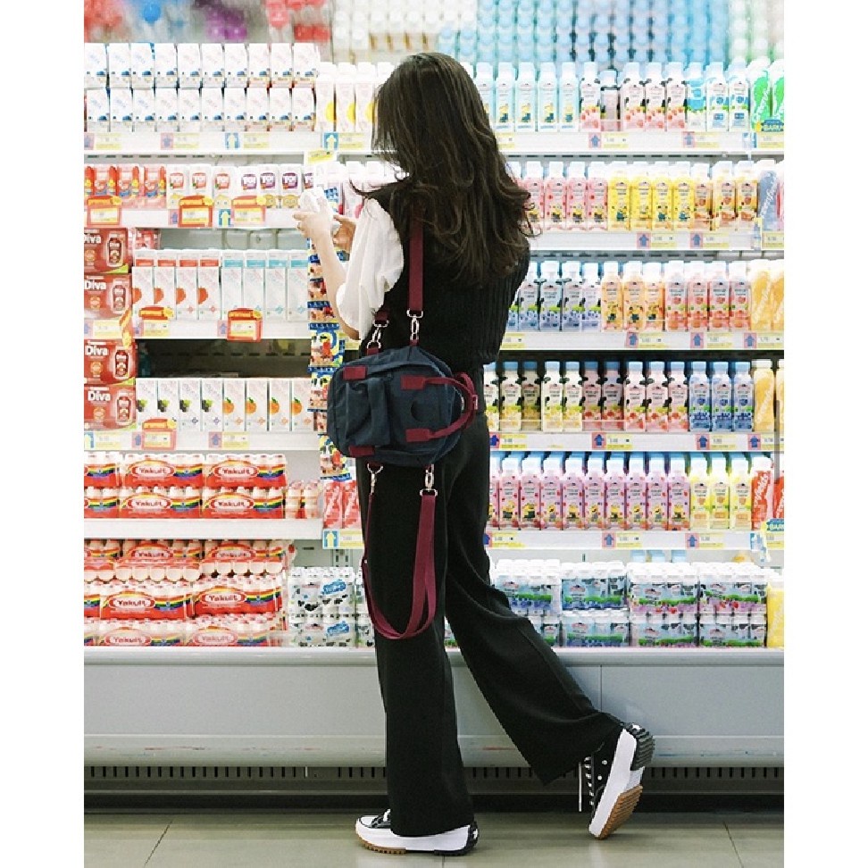 TAS SELEMPANG MULTI FUNGSI 3 IN 1 MULTI BACKPACK MEDIUM Navy TAS SEKOLAH / TAS DISTRO / TAS KOREA