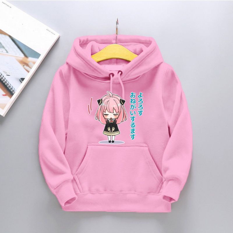 JAKET ANAK HOODIE SWEATER ANAK PEREMPUAN ANYA FORGER ANIME