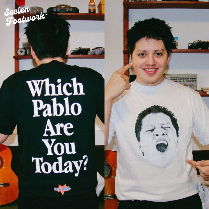 [ORIGINAL LIMITED EDITION] COMPASS BOY PABLO T-SHIRT HAT SOCKS BEANIE Black White Green Baby Blue - 