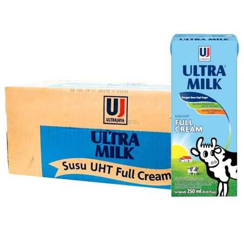 

Susu UHT Ultra Milk Full Cream 250 ML 1 Dus 24pcs