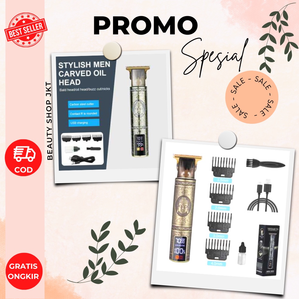 OIMG Alat Cukur Rambut Elektrik Hair Clipper Trimmer Model Buddha - T9