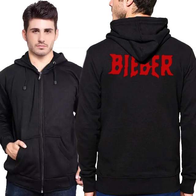 Jaket Hoodie Bieber Logo Justin Bieber Hoodie Ritsleting Bahan Cotton Fleece New Zipper Hoodie