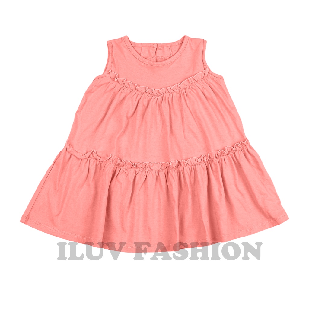 IL - Mika Dress Anak Perempuan / Dress Anak Tanpa Lengan Bahan Rayon Premium