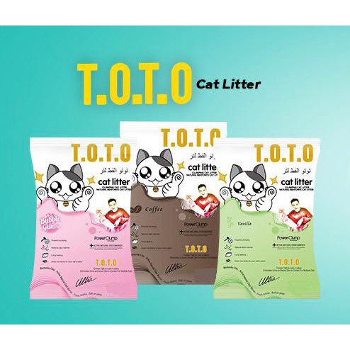 Pasir Kucing Wangi Gumpal TOTO 1kg Bentonite Zeolit 1 kg Clumping Cat Litter Baim Wong