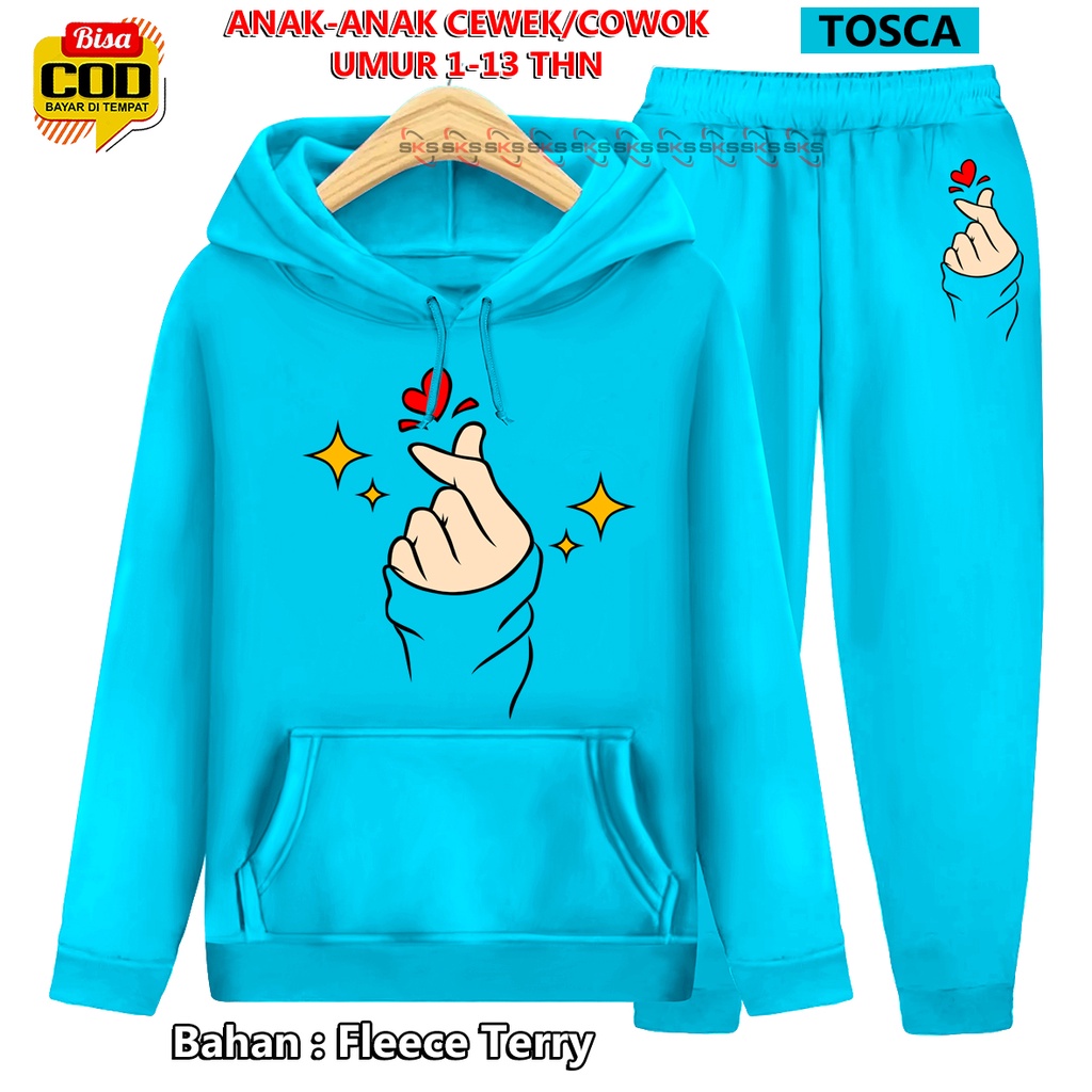 Setelan Anak SARANGHAEYO sweater Hoodie Suiter Topi TM 00098 Setelan Olahraga Anak Cowo Cewe Setelan olahraga Training Sportswear Children Paling Tren &amp; Laris Terbaru