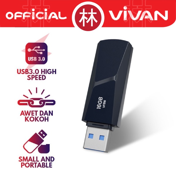 VIVAN VF516/VF532/VF564 Flashdisk 16GB/32GB/64GB USB 3.0 High Speed