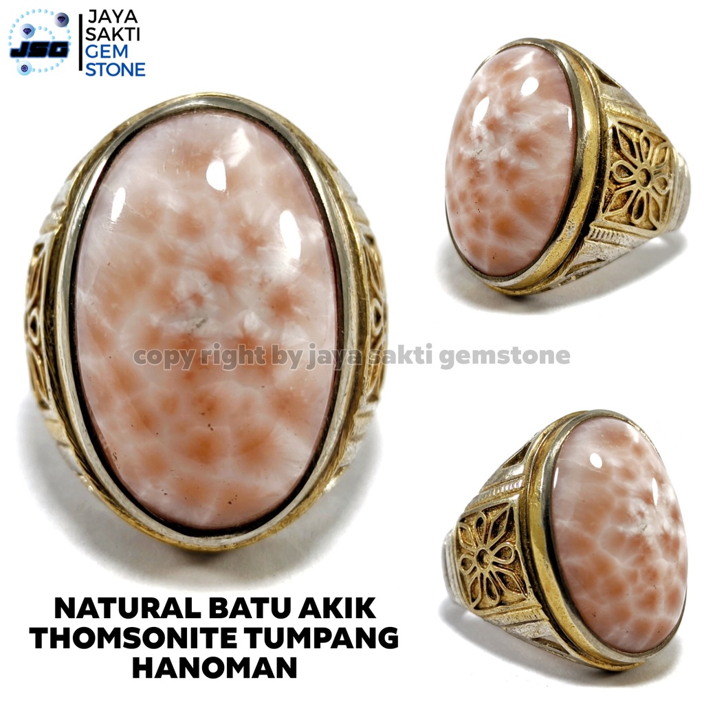 Natural Batu Akik Thomsonite Tumpang Hanoman TH10