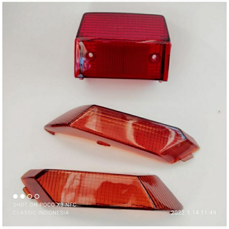 mika stop lampu belakang set sein suzuki crystal kristal