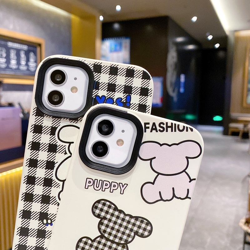 (3 In 1) Soft case Silikon Motif Kartun Beruang Untuk iPhone 11 12 13 14 Pro MAX X XR XS MAX 7 8 Plus