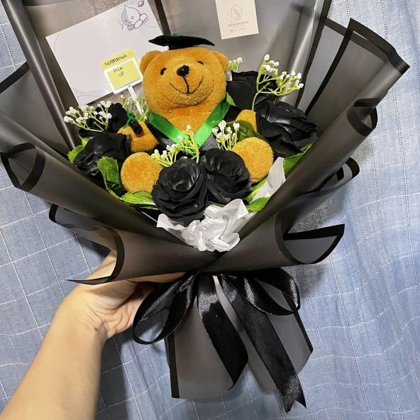 [READY] Hand Bouquet Flowers [Bouquet Wisuda, Buket Boneka Wisuda, Buk - Rose Pink