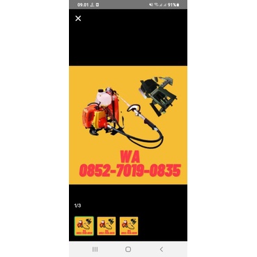 1 set tiller mesin rumput lengkap