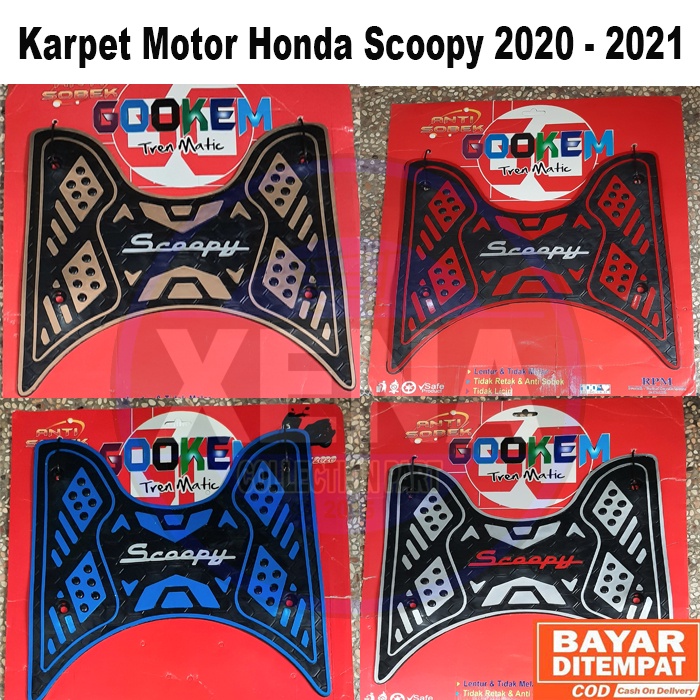 PROMO Karpet Motor Honda Scoopy 2020 2021 2022 - Gookem / Karpet Motor Scoopy 2021/ Hanya untuk scoopy Tahun 2022 / pijakan alas kaki scoopy 2020 -2022