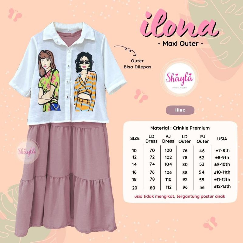 ILONA MAXY OUTER DRESS  ANAK PEREMPUAN SHAYLA