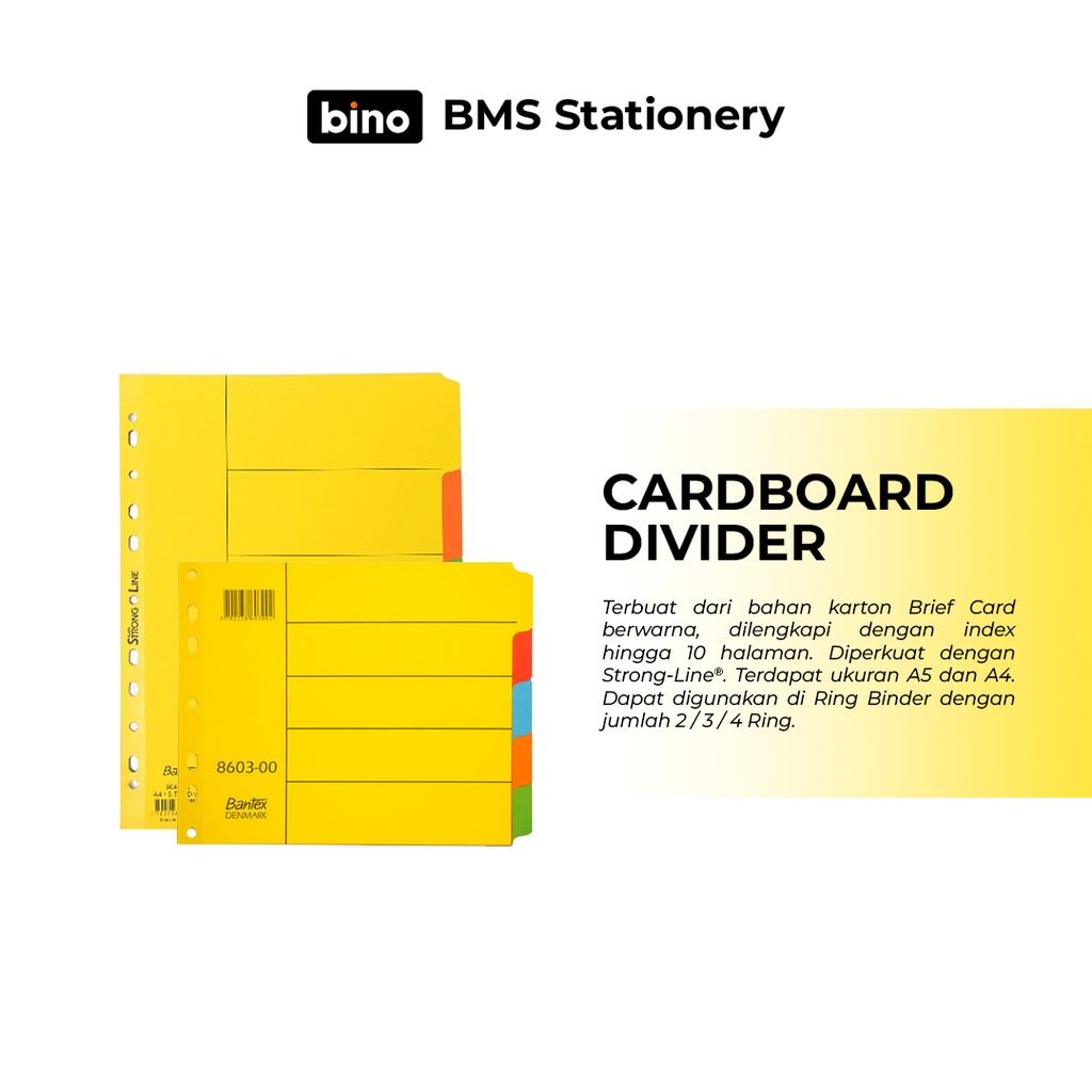 

[BMS Balikpapan] Bantex Cardboard Divider Ukuran A4 | 6045 00 | 6050 00