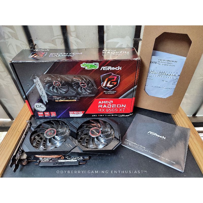 ASRock Radeon™ RX 6500 XT Phantom Gaming D OC 4GB GDDR6 Resmi eMD Expired Agustus 2024