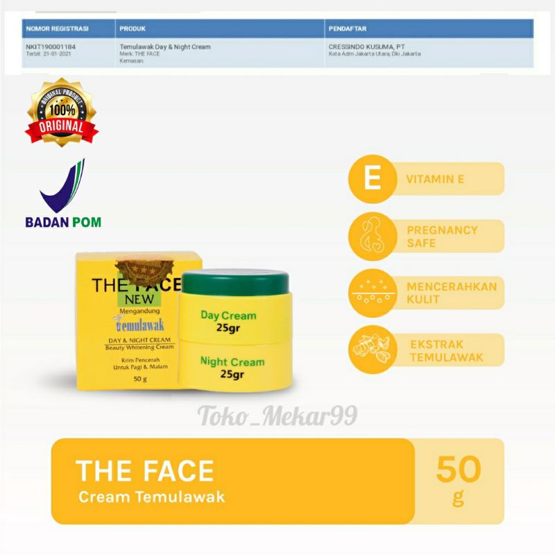 Paket The Face Temulawak Cream dan Tamanu Oil Original BPOM / Paket Tamanu dan Cream