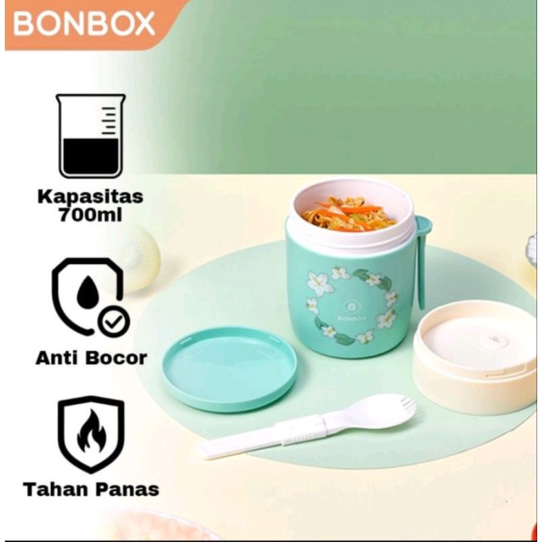 Bonbox Btw30 Lunch Box Kotak Tempat Makan Siang Anak Susun Plastik Microwave