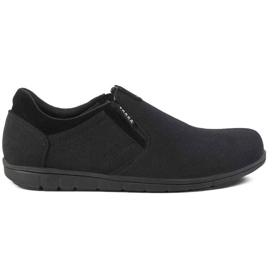 Sepatu Slip On Pria V 62413 Brand Varka Sepatu Kets Pria Trendy Berkualitas - Hitam