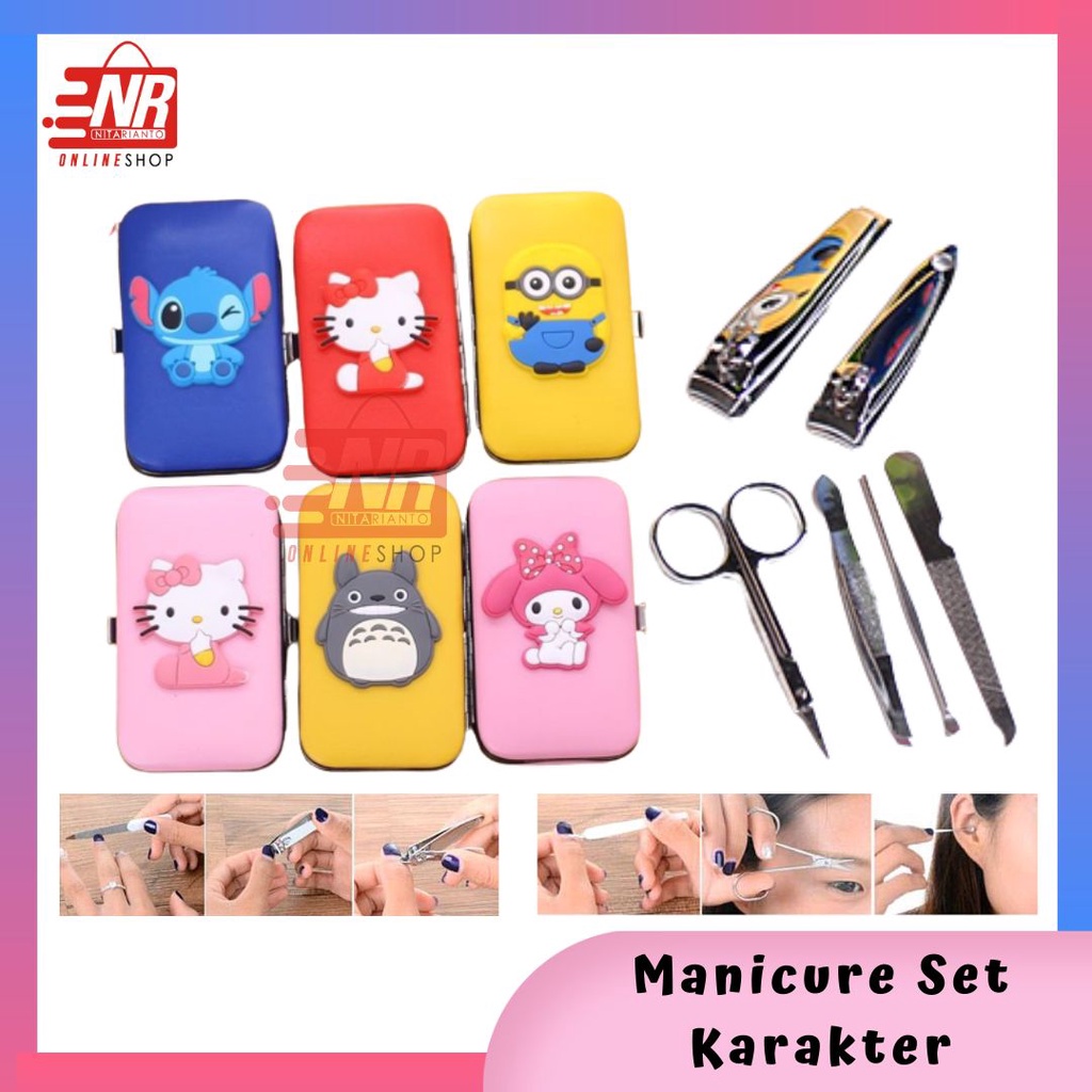 Manicure Set Karakter / Pedicure Set / Nail Art / Potong Kuku Set