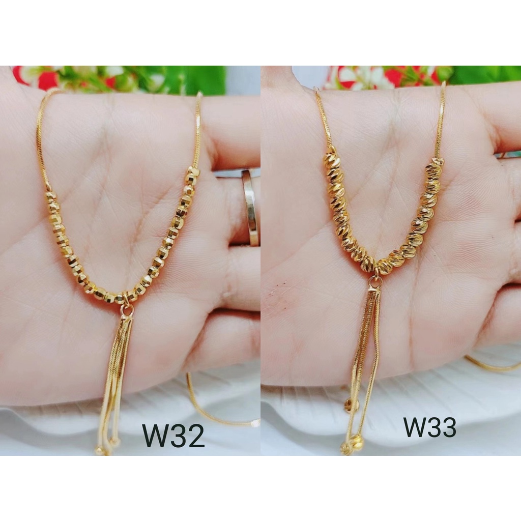 Kalung Xuping Biji Bola Lapis Emas Perhiasan Fashion W32/33 (Pgnjang 60-70cm)