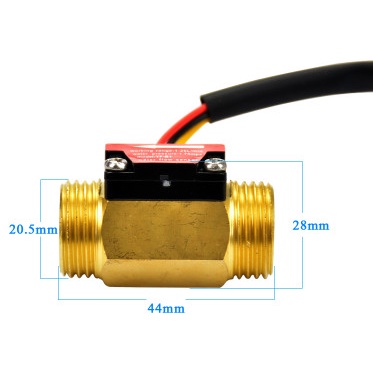 Water Flow Sensor Kuningan 1/2 inch Flow Sensor 1-25L/m