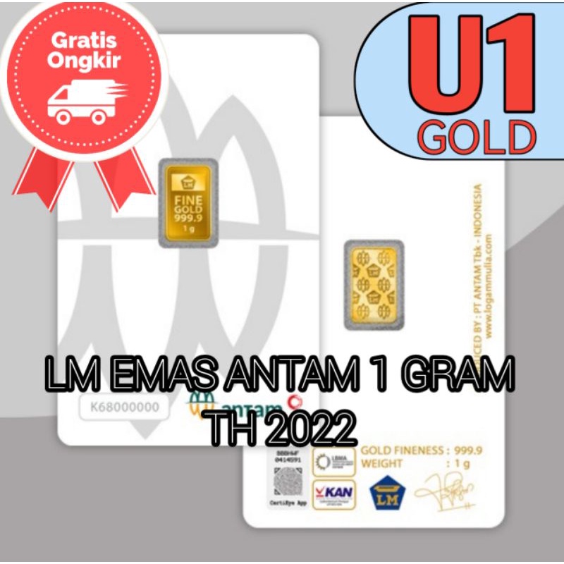 Emas Antam 1 Gram 2022 Redmark CertiCard