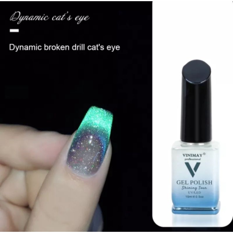 FS_SHOOP- VINIMAY Lem Cat Kuku Mata Kucing, Lem Kuku Fototerapi Mata Kucing Putih Musim Gugur dan Mu