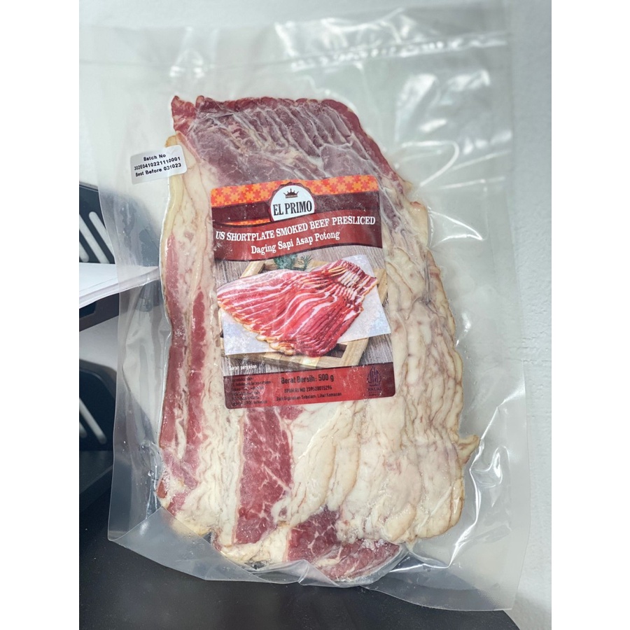 Us Shortplate smoked Beef / Beef Slice Daging Asap 500gr