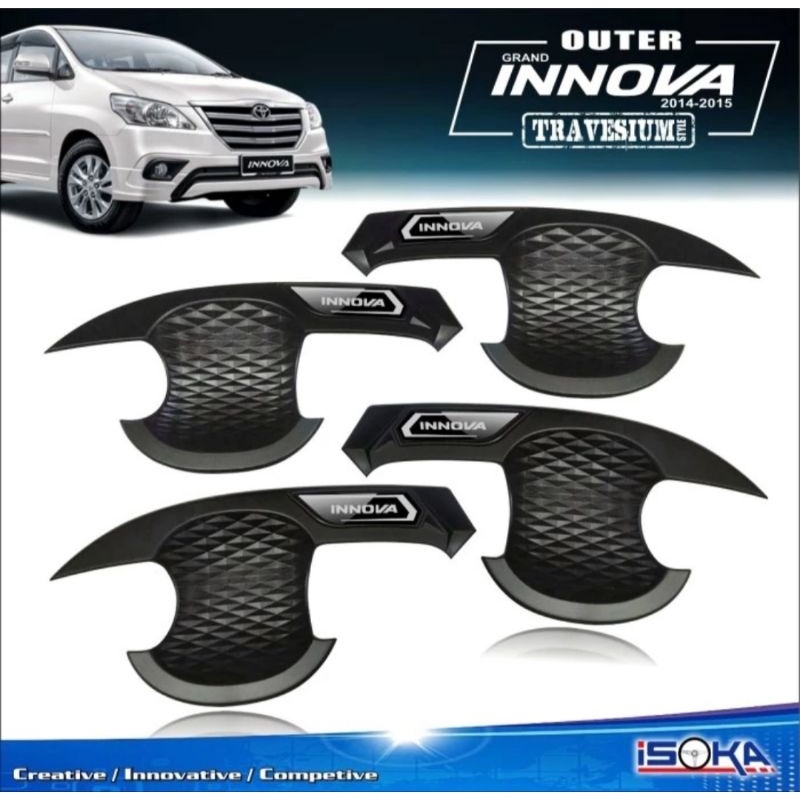 Outer Handle Mangkuk Pintu Mobil Grand Innova 2014 / 2015 Hitam