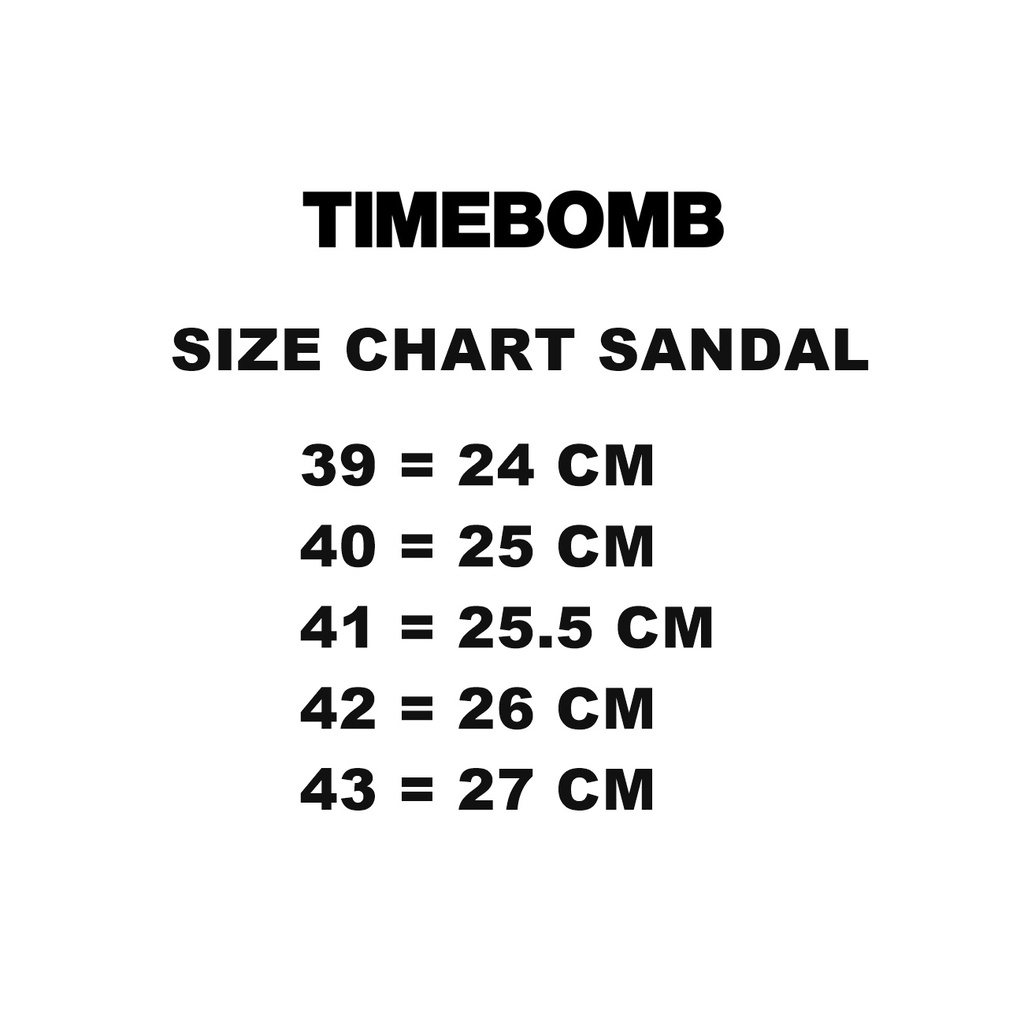 TIMEBOMB SANDAL | EMBOSS | SLIPPERS SLIDE | SLIPPERS | SANDAL UNISEX | TIPE1 (FONT AKAR)