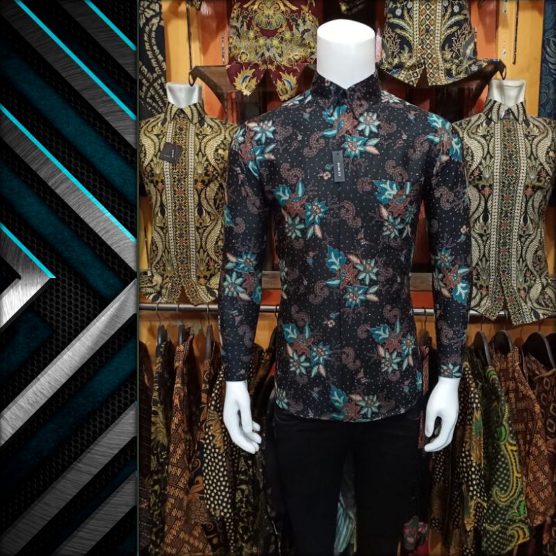 New Arrival Distro Batik Pria Slimfit Bordir Sogan Batikaf Notoarto Batik