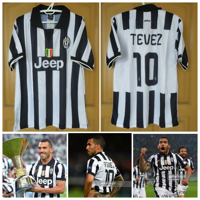 Jersey Juventus Home 14-15 Nameset Tevez Multi Sport Multisport