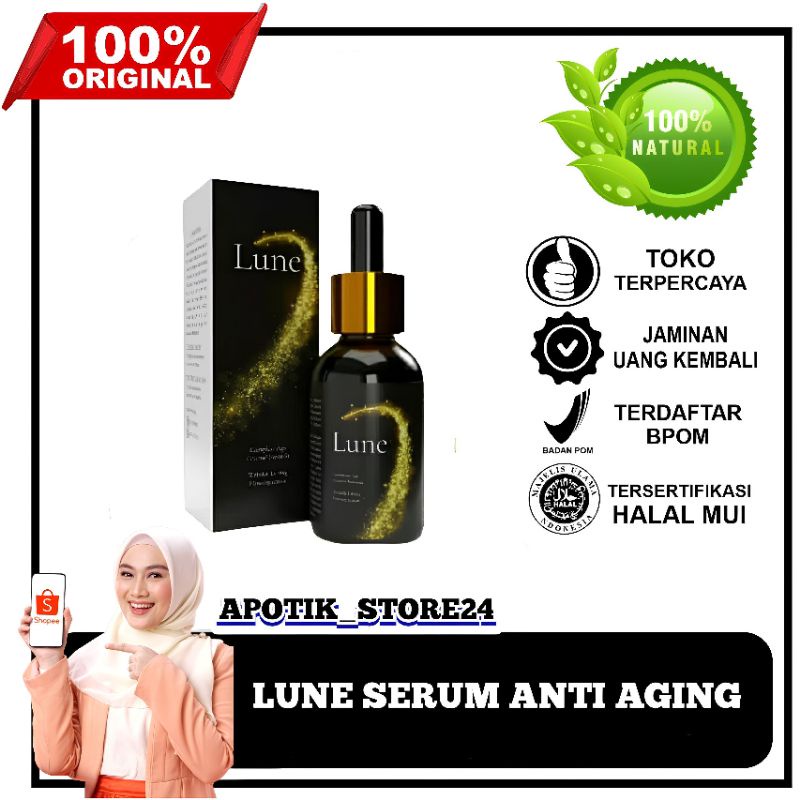 Lune serum anti aging BPOM | lune serum wajah | serum lune asli original